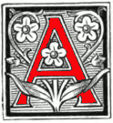 decorated upper-case 'A'