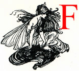 Illuminated initial F