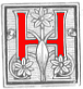 Illuminated initial H