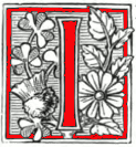 decorative initial 'I'