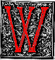 Decorated initial 'W'