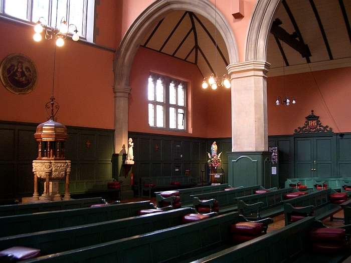 The church interior, looking north-west