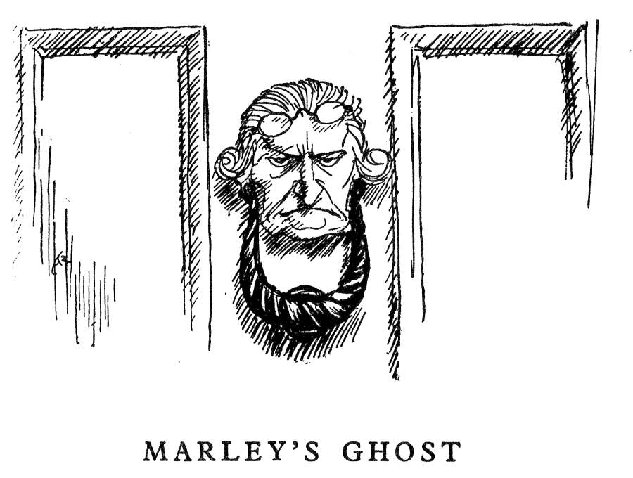 “Marley's Ghost” — Illustration for Dickens's "Christmas Carol" by