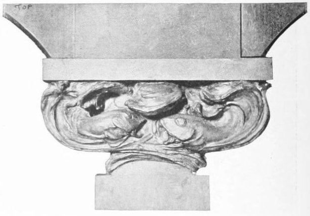 Decorated cap to pilasters