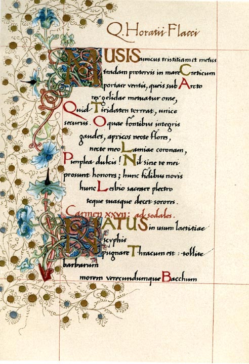 Illuminated page by William Morris