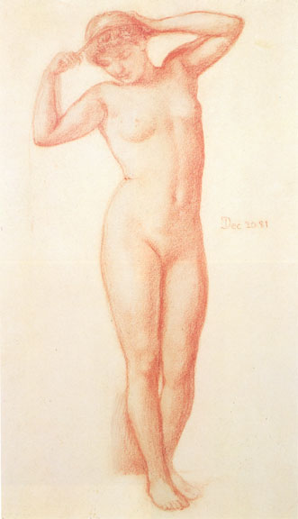 Study of a standing female nude