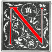 Illuminated initial N