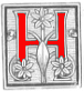 Decorated initial H