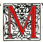 Decorated initial M