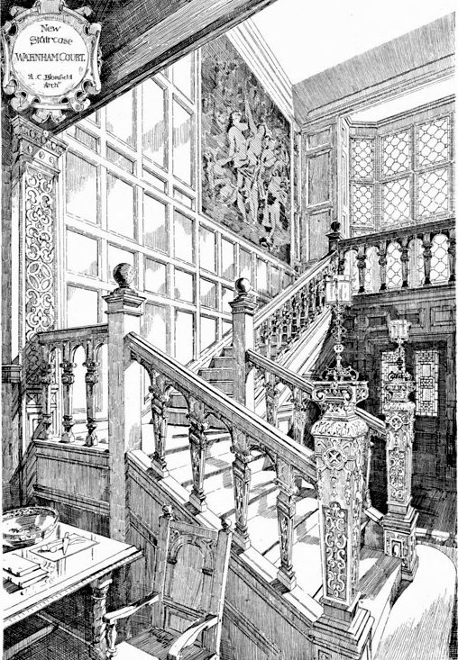 Staircase, Copenhagen, Denmark, designed by Sir Arthur Blomfield