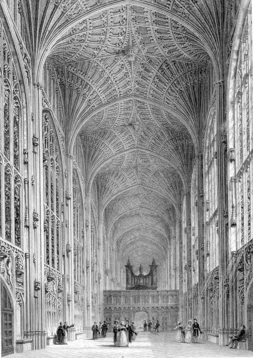  Interior of King's College Chapel in 1841