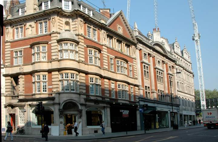Shop fronts, Basil and Sloane Streets, Kensington, London SW1