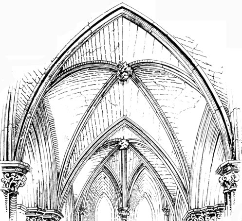 gothic rib vault  Ribbed vault Interior architecture design Gothic  architecture