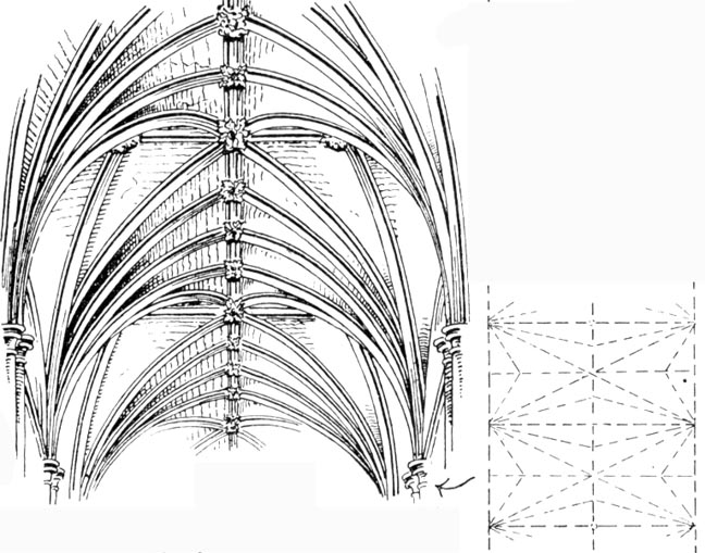 Early English groined vaulting with intermediate ribs, Westminster ...