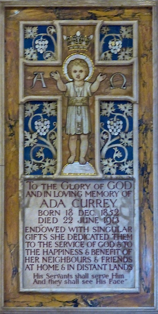 Memorial to Ada Currey