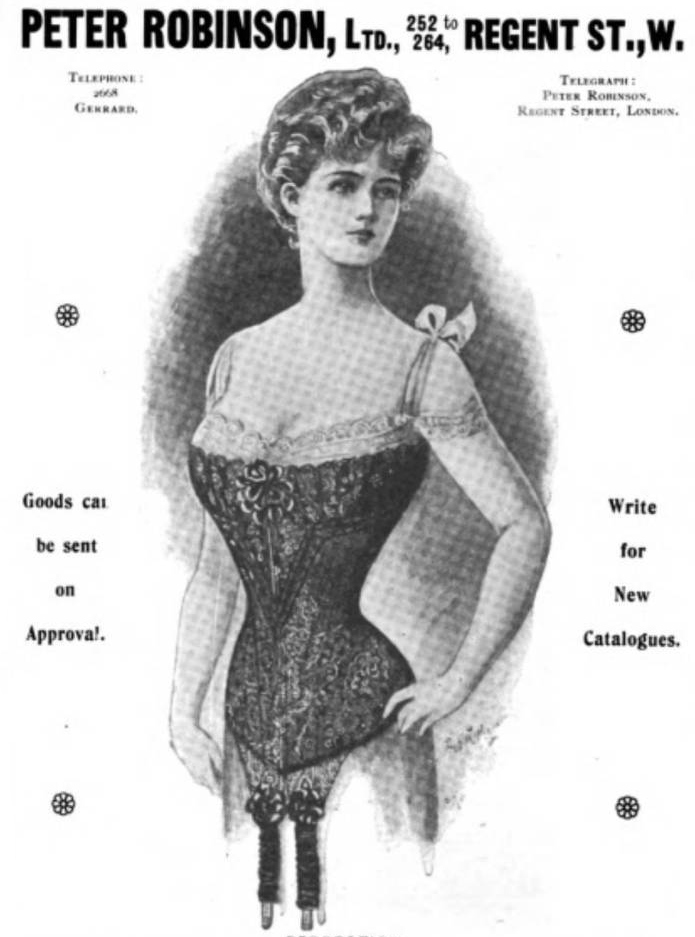 Who made women wear unhealthy, body-deforming corsets?