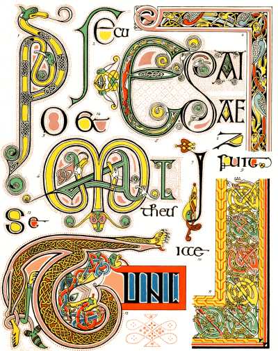 plate-viii-examples-from-the-book-of-kells-9th-century-from