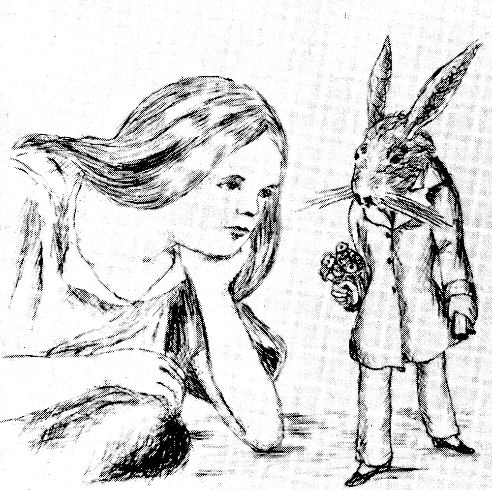 alice in wonderland original illustrations white rabbit