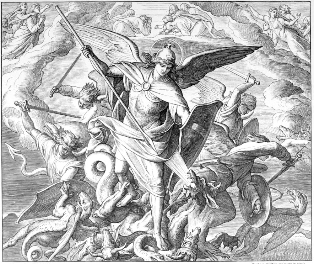 “michael Conquering The Dragon” By Julius Schnorr Von Carolsfeld 17941872 0875