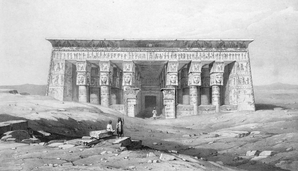 “View of the Temple of Isis or Tentyra at Denderah” by William Walton