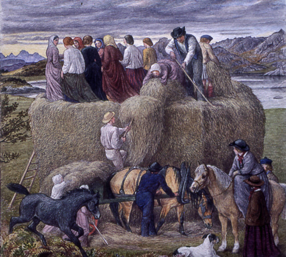 Building a haystack at Irine, Roshven
