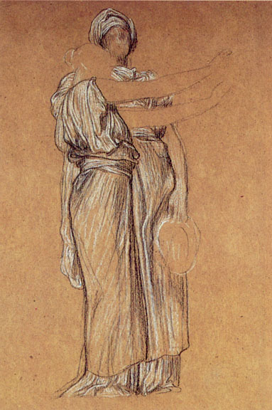 Study of two draped female figures