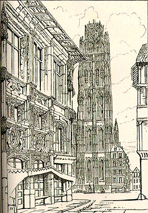 The Cathedral Spire, Rouen, by John Ruskin