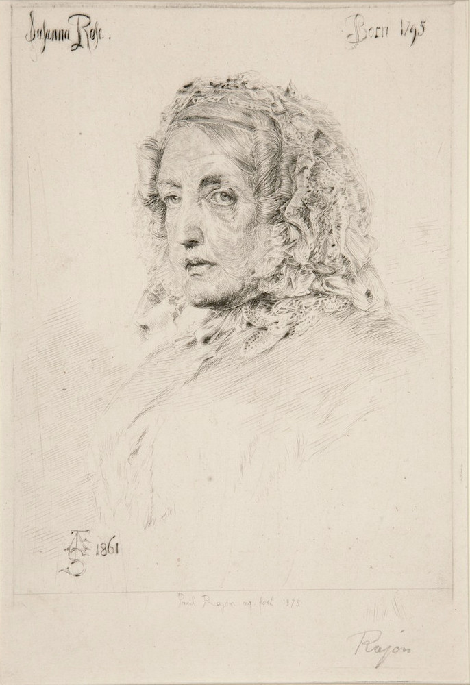 Mrs. Susanna Anderson Rose, etching