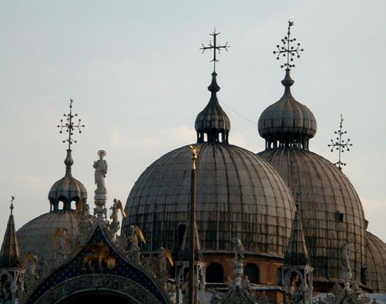 The Domes of St. Mark's (Il Basilico di San Marco) seen from the front