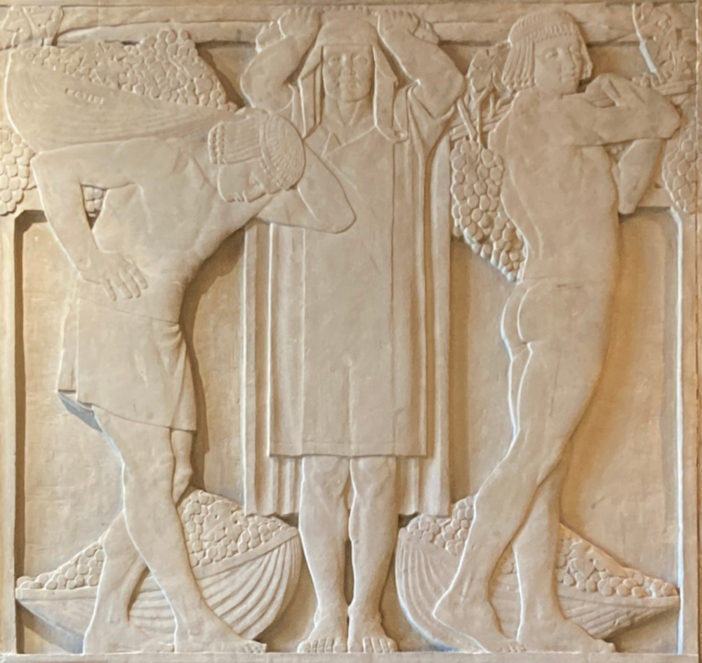 Central panel, with labourers at work