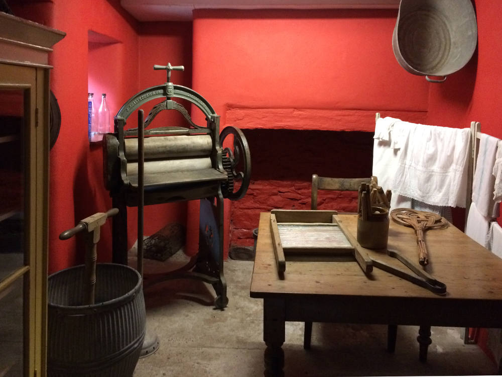 Cast iron stoves, fireplaces, and mangle in Cregneash, Isle of Man