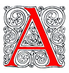 decorated initial A