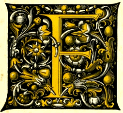 Thackeray's decorated initial F