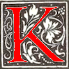 Decorated initial K