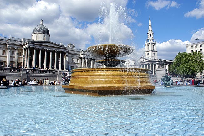 Fountains in Trafalgar Square