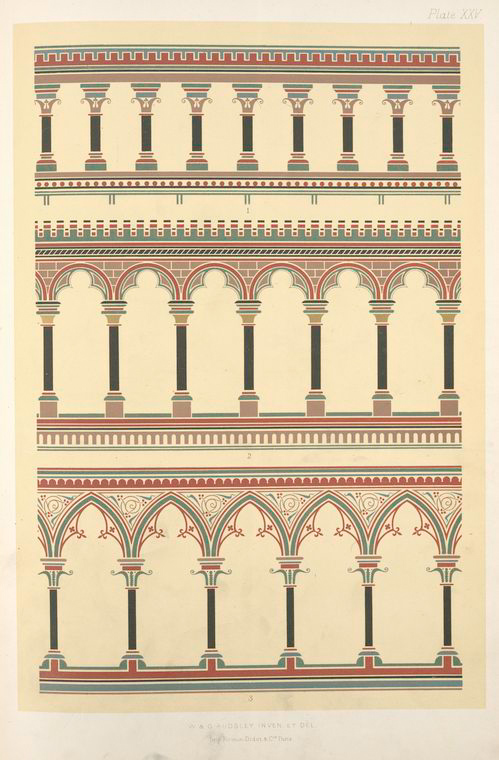 Colonnade and arcades .... For the decoration of walls