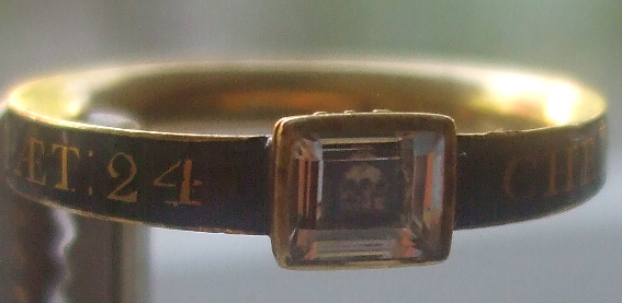 Mourning Ring for Christopher Savage aged 24 (rear)