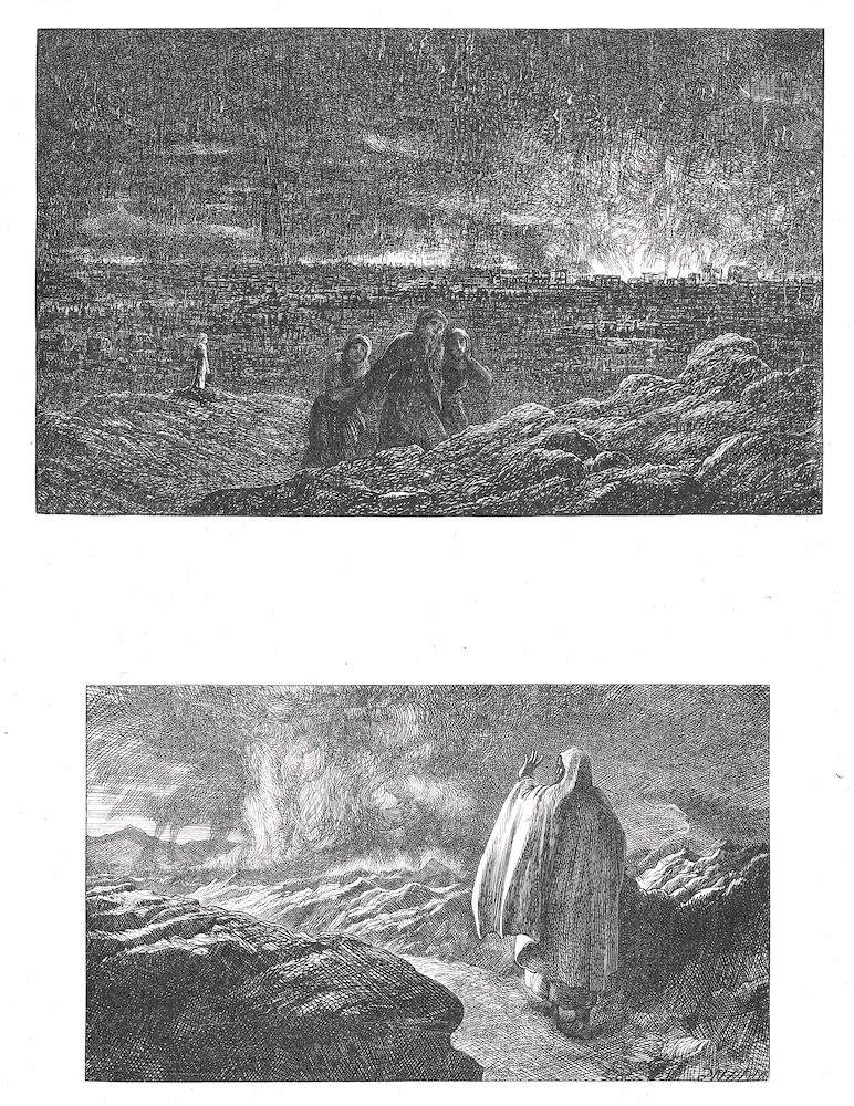 The Destruction of Sodom and Abraham Looking Towards Sodom