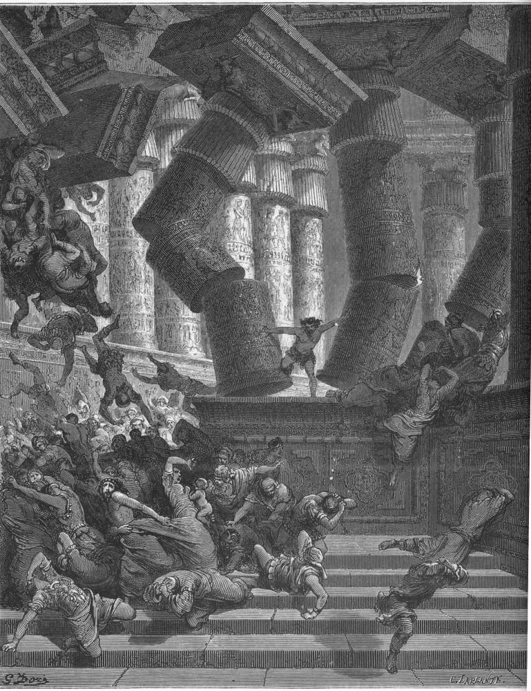 “The Death of Samson” by Gustave Doré from “The Holy Bible with