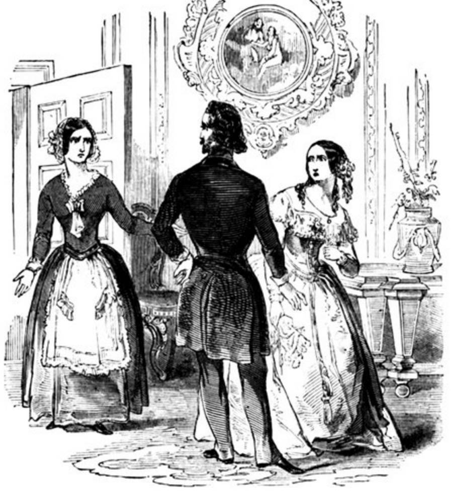Lydia Hutchinson confronts Lady Ravensworth and Colonel Cholmondeley