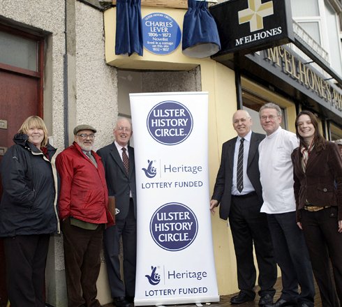 Unveiling the Charles Lever Blue Plaque  in  Portstewart, Co. Londonderry, N. Ireland
