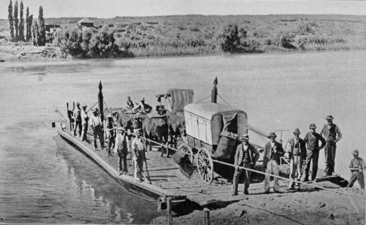 Burghers crossing the Vaal River