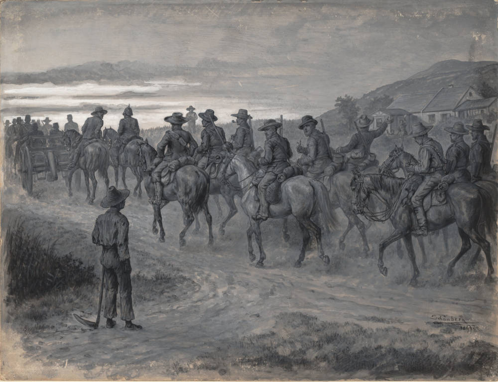 oer cavalry on the march, 1899