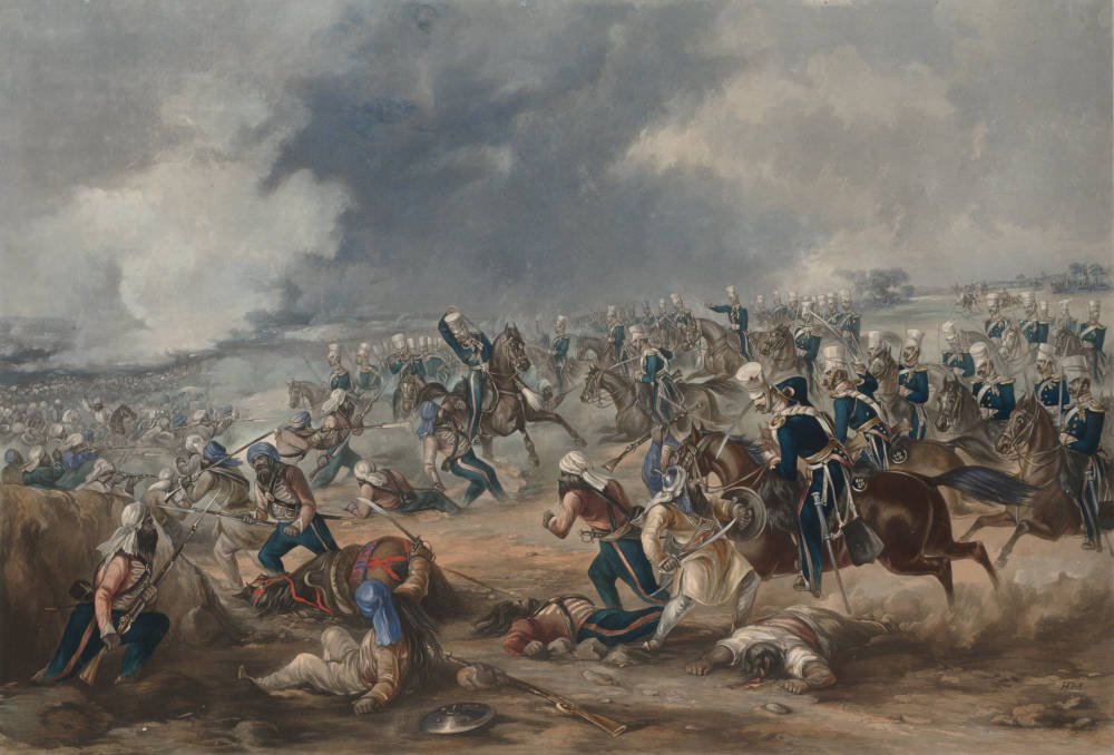 Charge of H.M. 14th Light Dragoons at the Battle of Ramnuggur, Novr. 22nd 1848