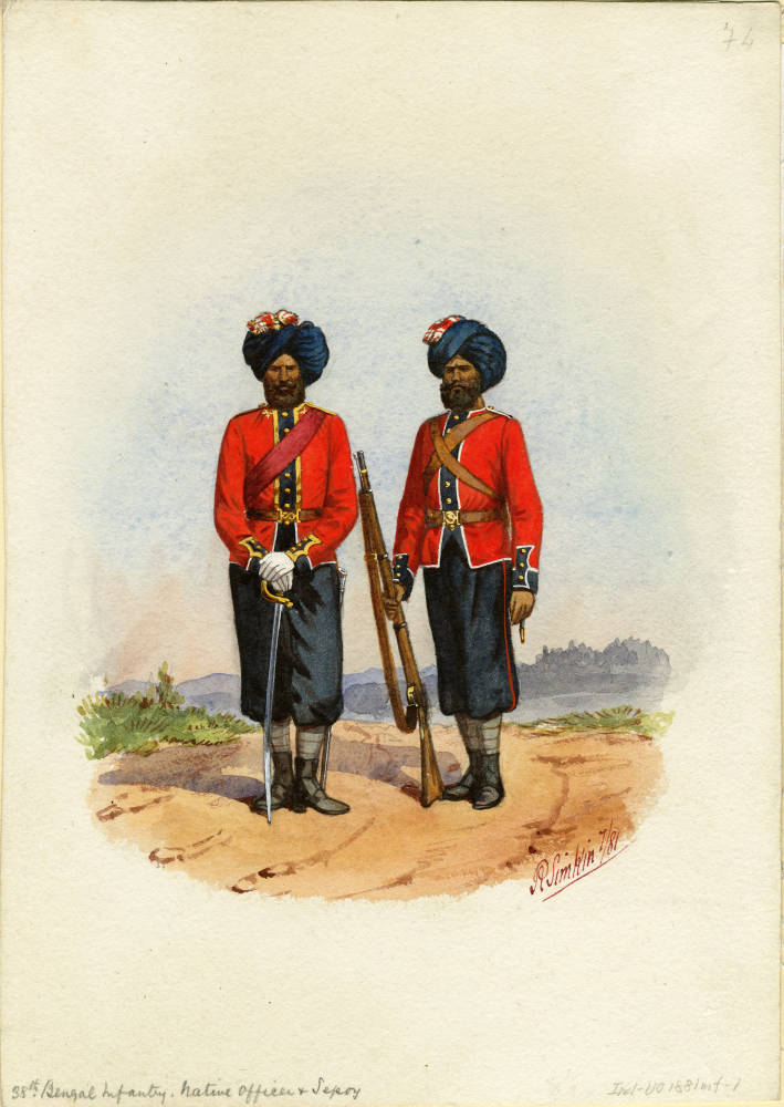 38th Bengal Infantry; Native officer & sepoy