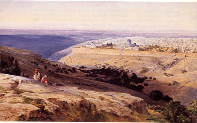 Jerusalén desde el Monte de los Olivos, Amanecer